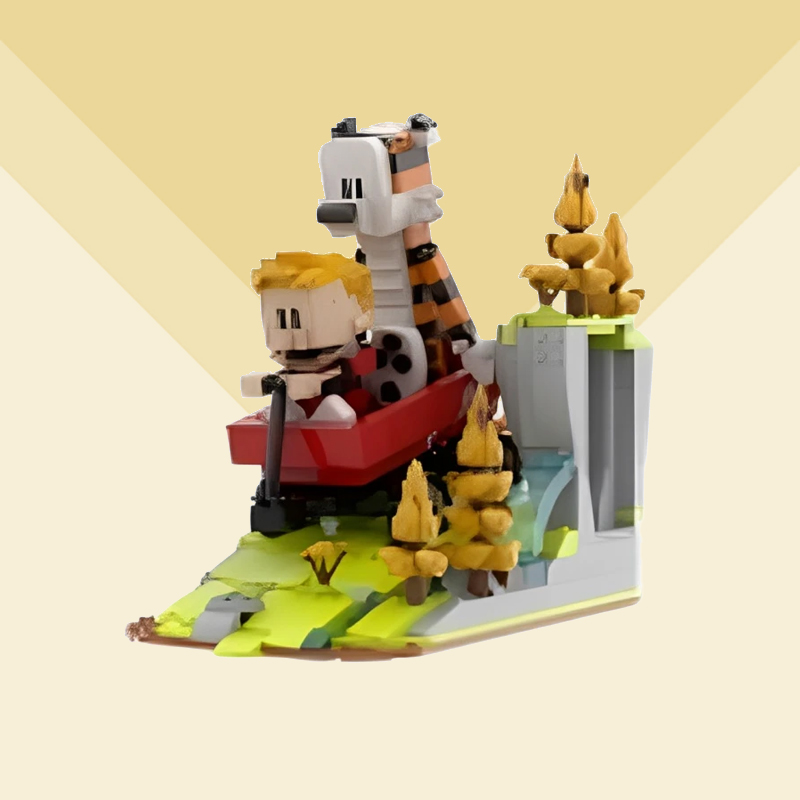 Calvin and Hobbes - Tiger Jump Hillside